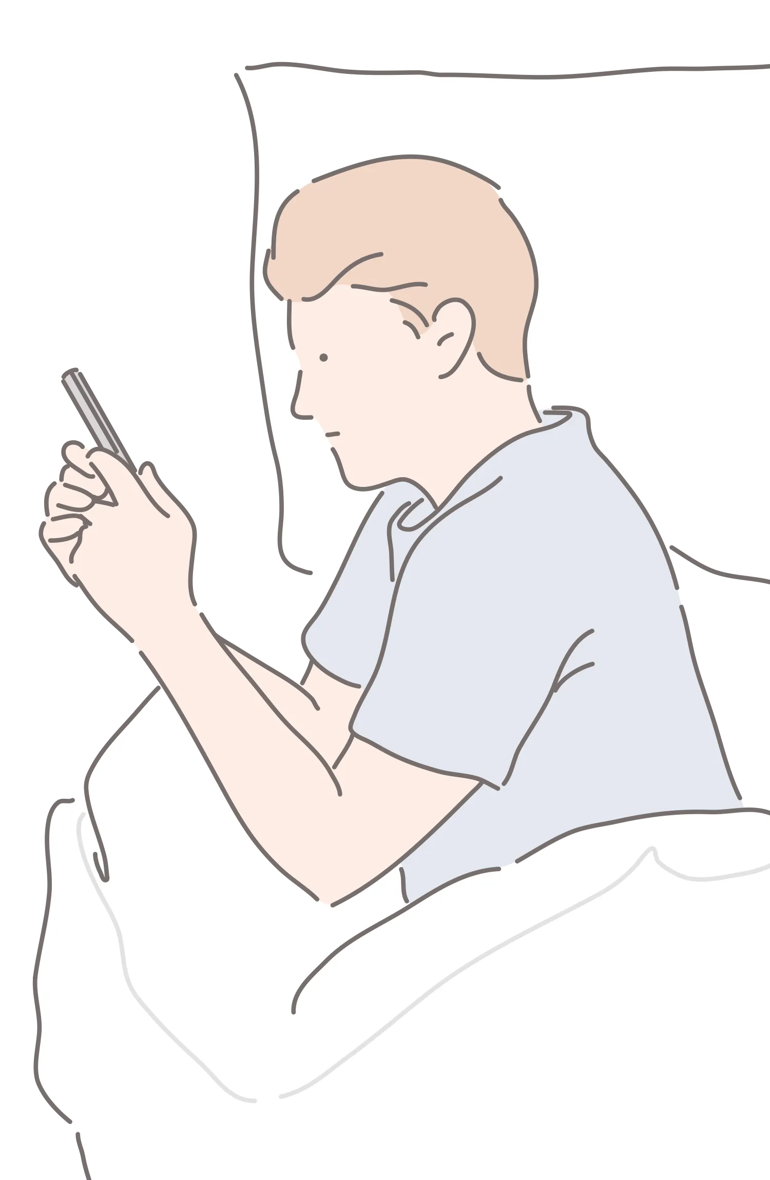 Man sleep hygiene illustration