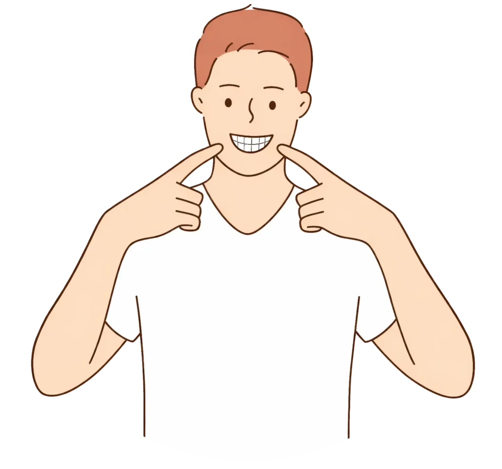 Man smiling illustration