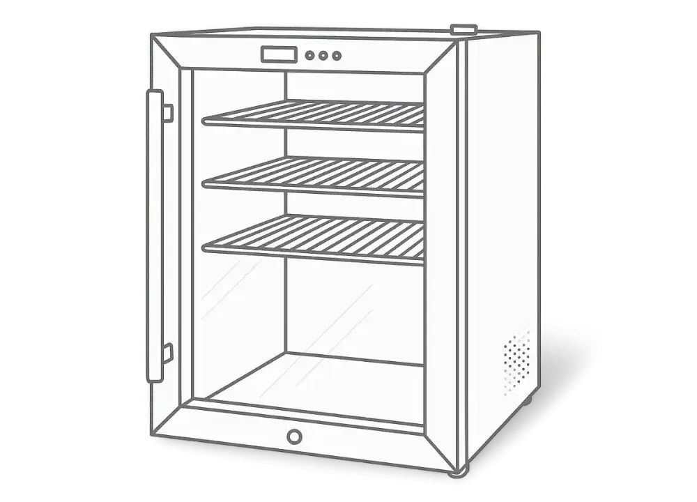 Mini fridge illustration