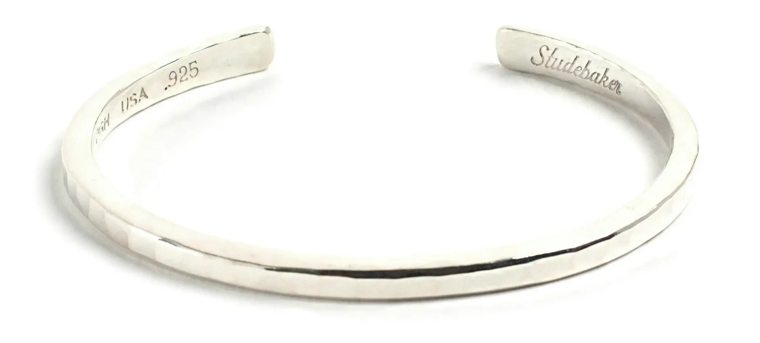 Studebaker hand forged sterling silver cuff