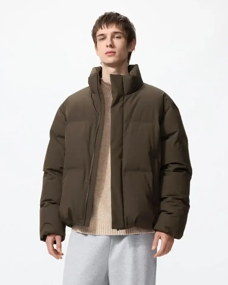 Seamless down puffer jacket