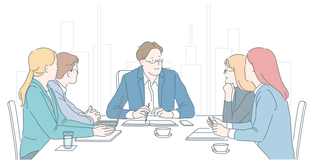 Work meeting illustration