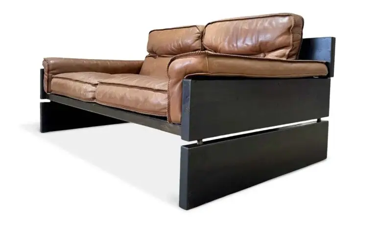 1970s Brutalist loveseat