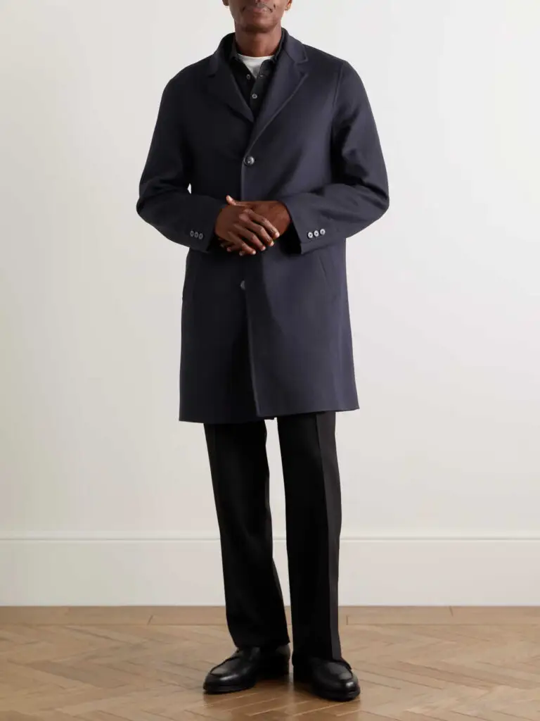 Canali Wool and cashmere felt overcoat