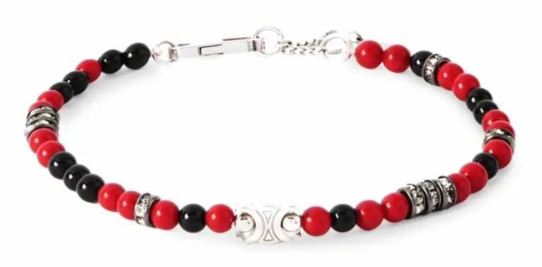 Celine Onyx and crystal bracelet