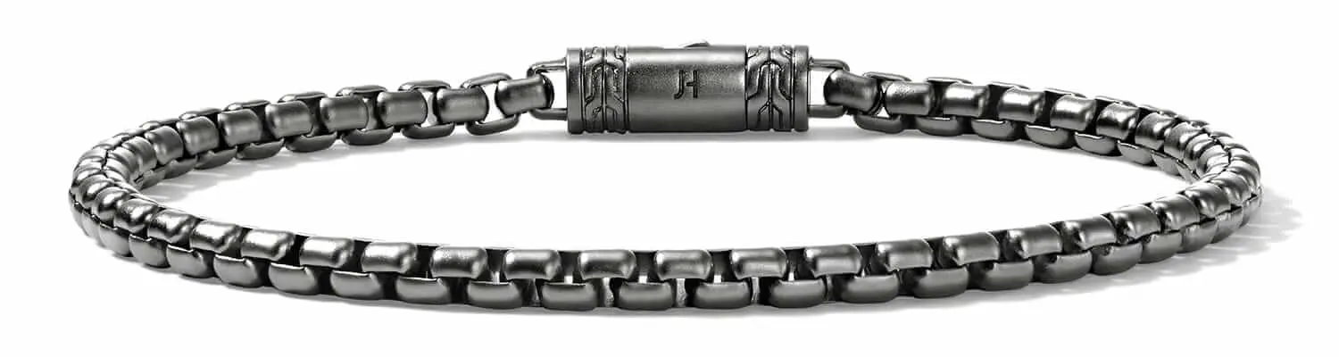 John hardy darkened sterling box chain bracelet