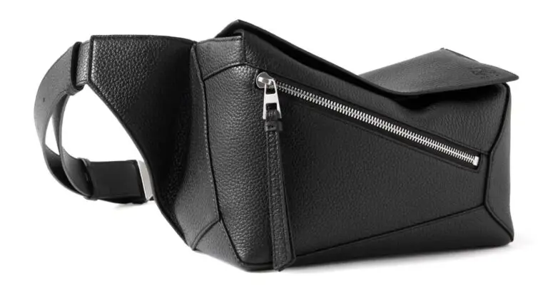 LOEWE - Puzzle Edge Small Full-Grain Leather Belt Bag - Men - Black