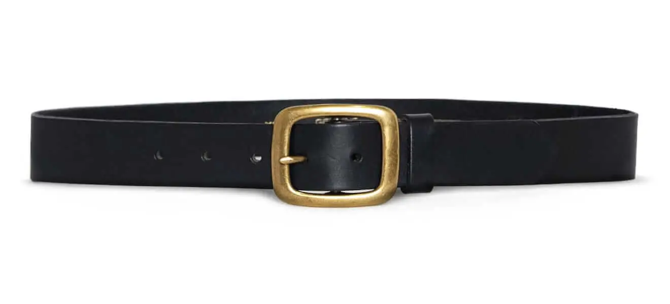 Los angeles apparel rectangle center bar buckle belt