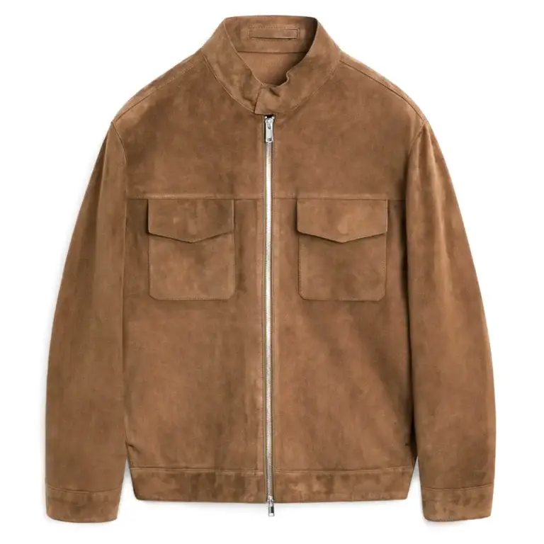 Suede biker jacket