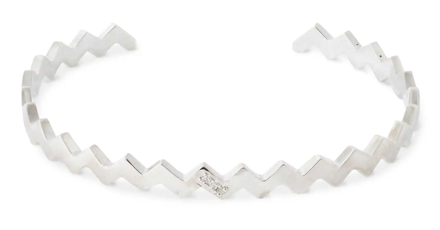 Mikia silver diamond bangle