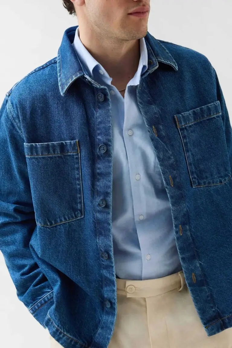 Denim Heavyweight Overshirt | Cotton | Mid Wash Blue