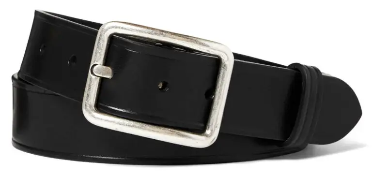 Italian wide leather belt