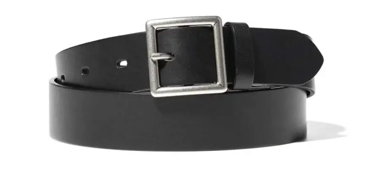 UNIQLO Men's Italian Leather Garrison Belt, Black, Medium
