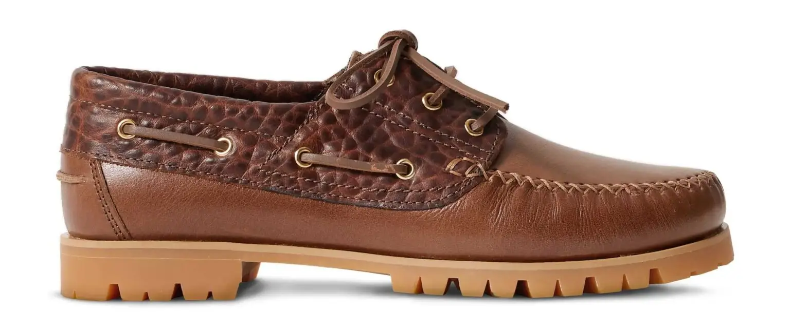 Vinny’s Aztec leather boat shoe