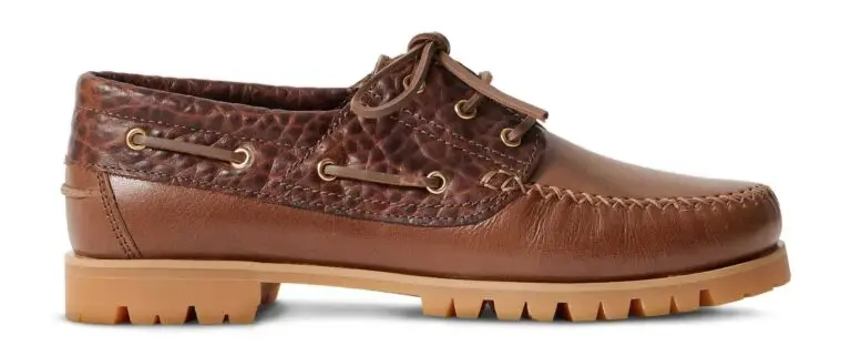 Vinny’s Aztec leather boat shoe