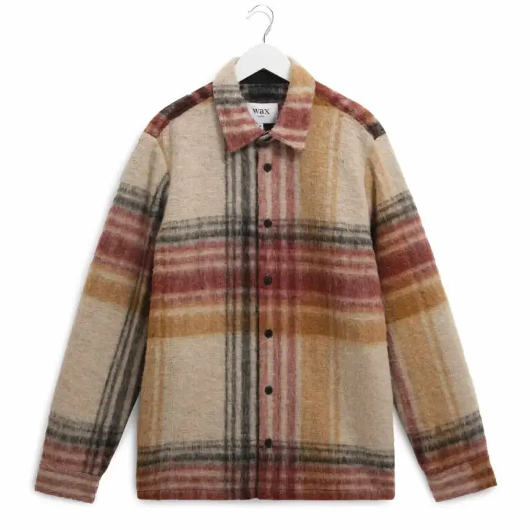 Wool check overshirt