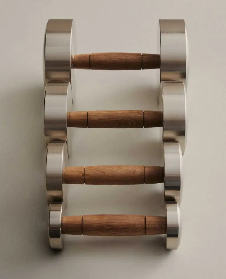 ZARA HOME Oak and steel dumbbells (2-set)