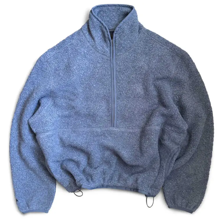 Wool bouclé half-zip