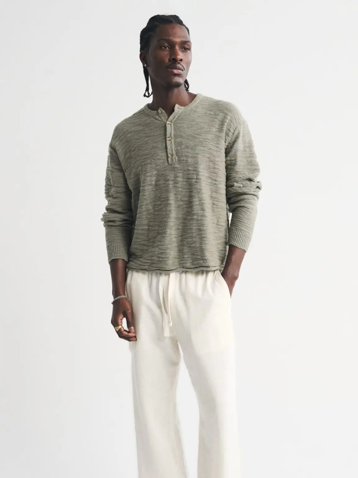 Abercrombie & Fitch Cotton knit henley
