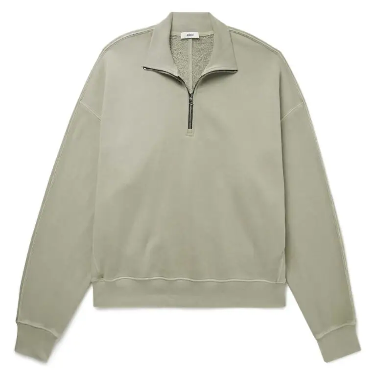 AGOLDE - Idris Cotton-Jersey Half-Zip Sweatshirt - Men - Green - XL