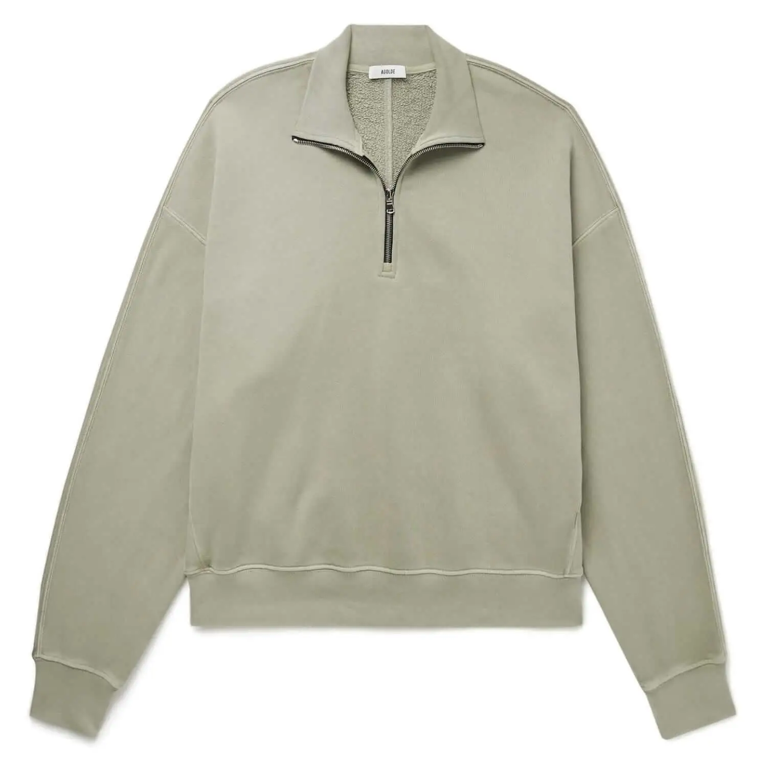 Agolde cotton jersey half zip