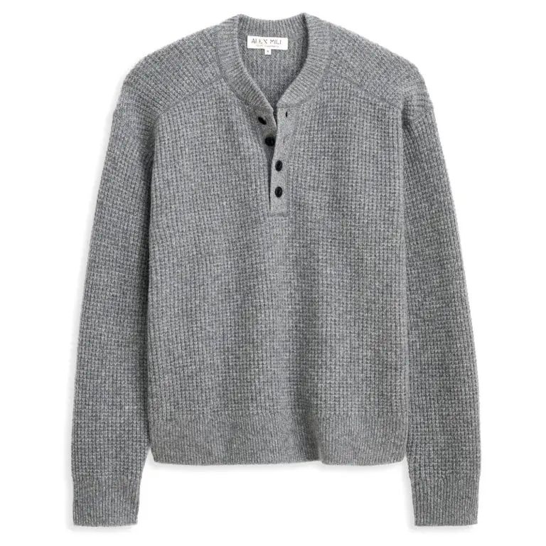 Cashmere knit henley