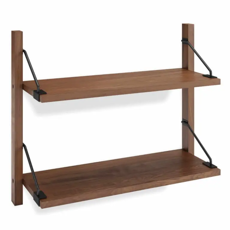 Stark 25" 2-Tier Shelving Unit - Walnut