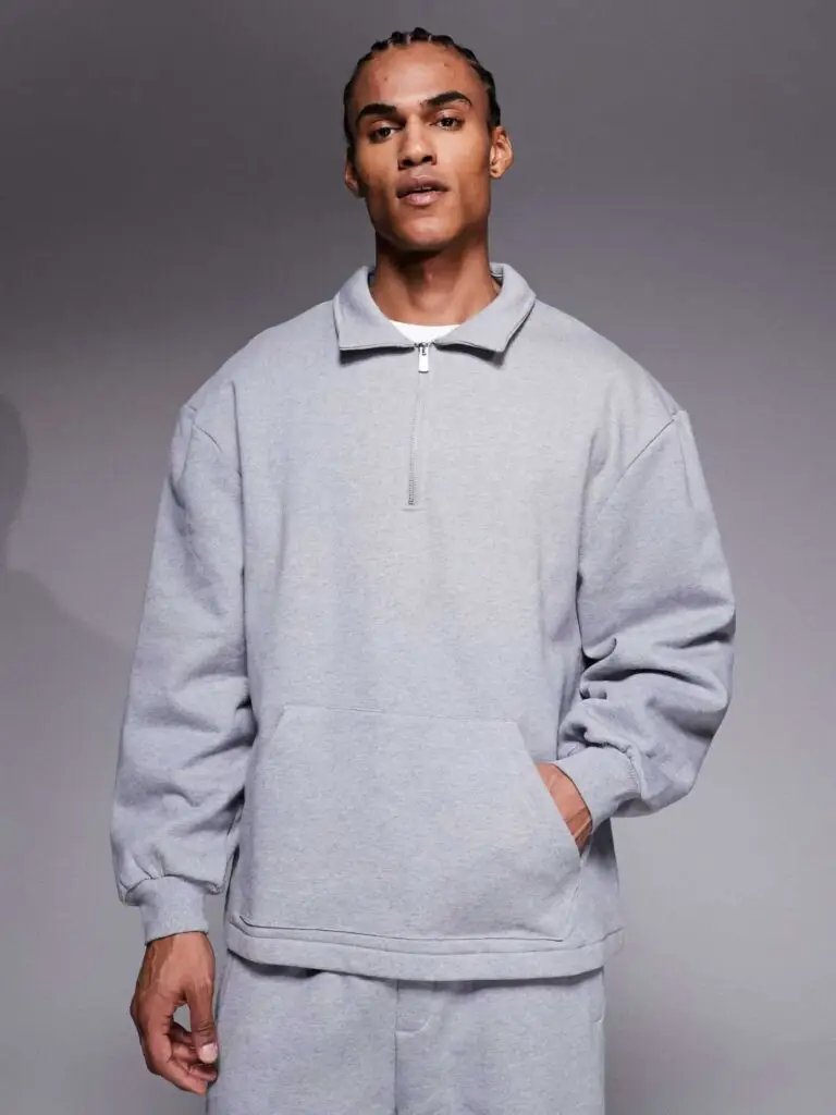 Oversized quarter-zip