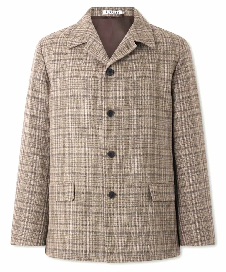 Auralee - Checked Silk and Linen-Blend Tweed Jacket - Men - Brown - 4