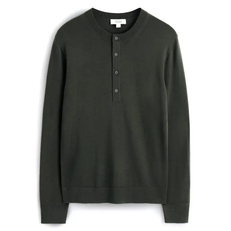 Merino knit henley