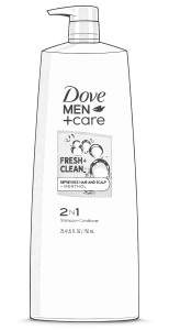 Dove men care 2-in-1 shampoo conditioner illustration