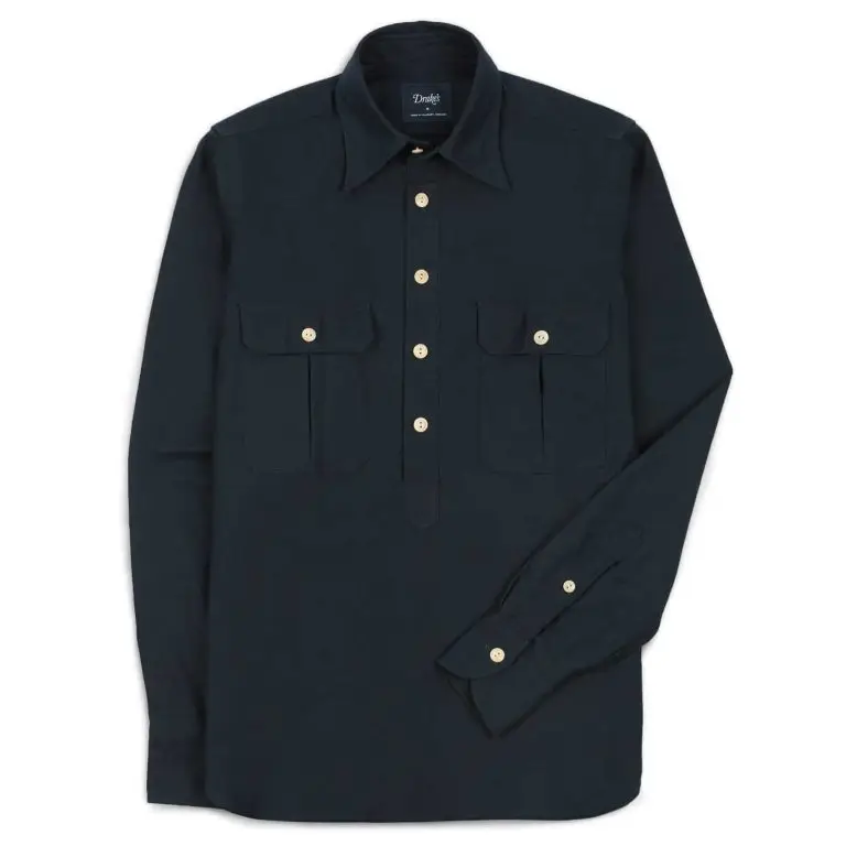 Cotton popover shirt