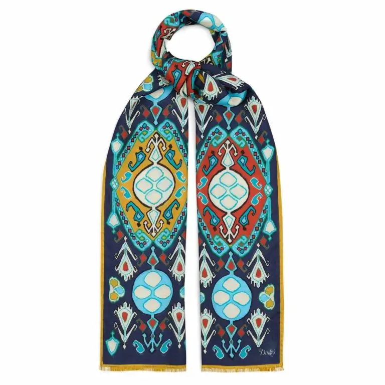 Tapestry silk scarf