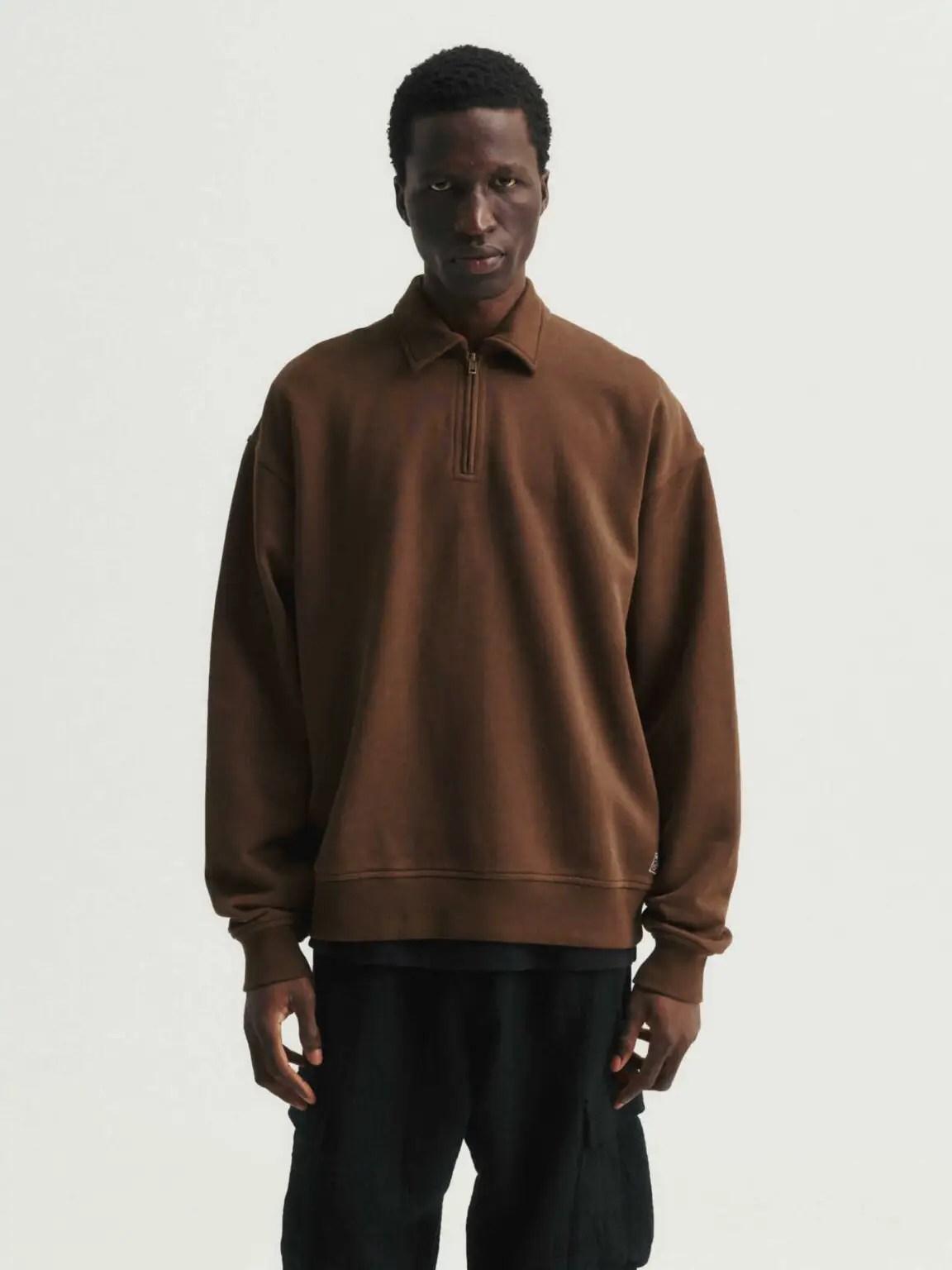 18 East Loopback terry zip sweatshirt
