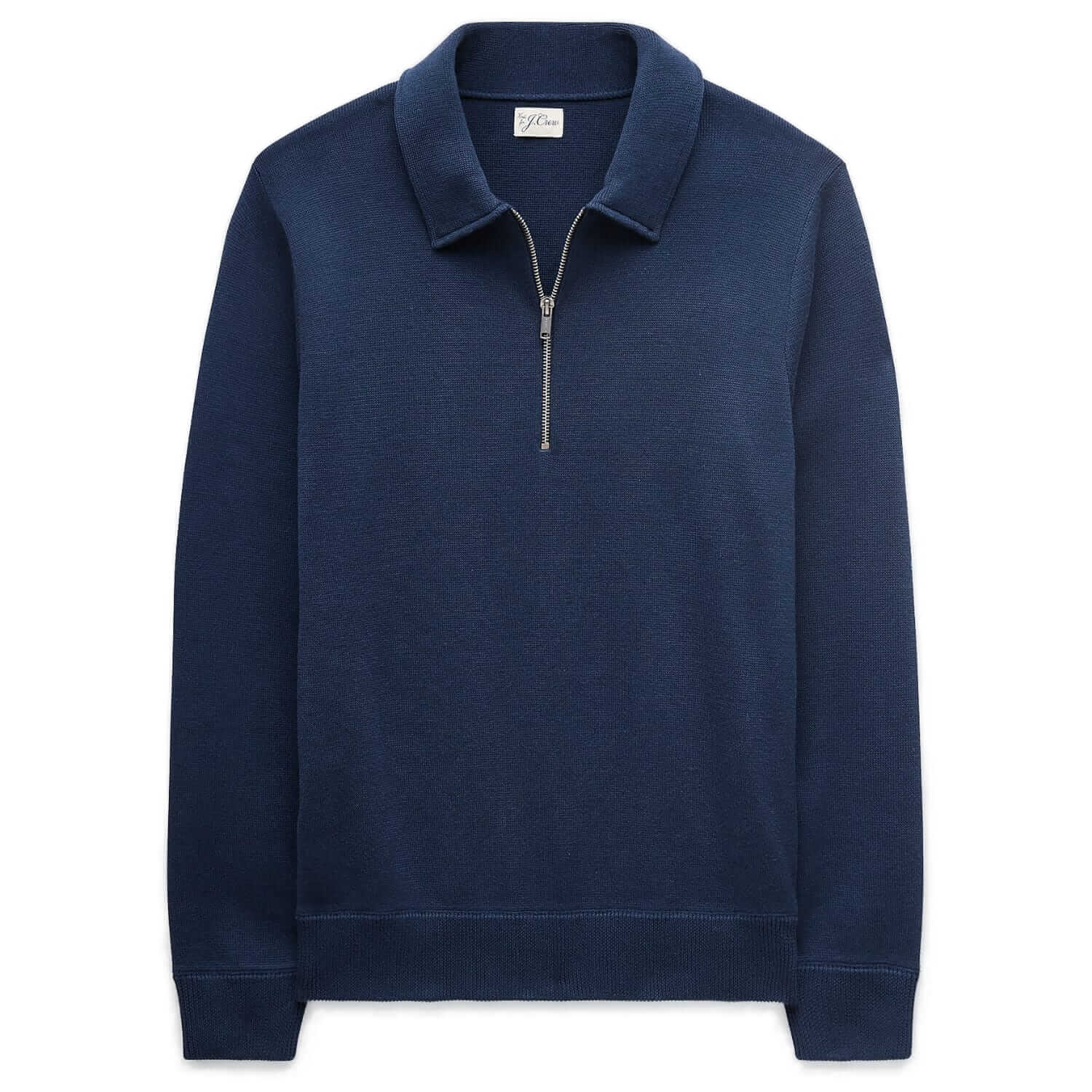 J.Crew Milano stitch cotton quarter-zip