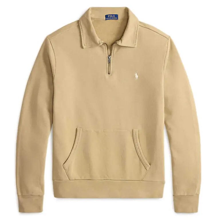 Polo Ralph Lauren Loopback Fleece Quarter-Zip Sweatshirt Men's Sweatshirt Celadon: LG