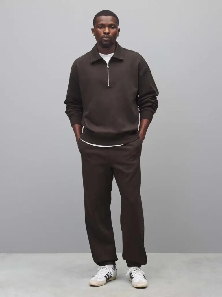 Brushed fleece half-zip