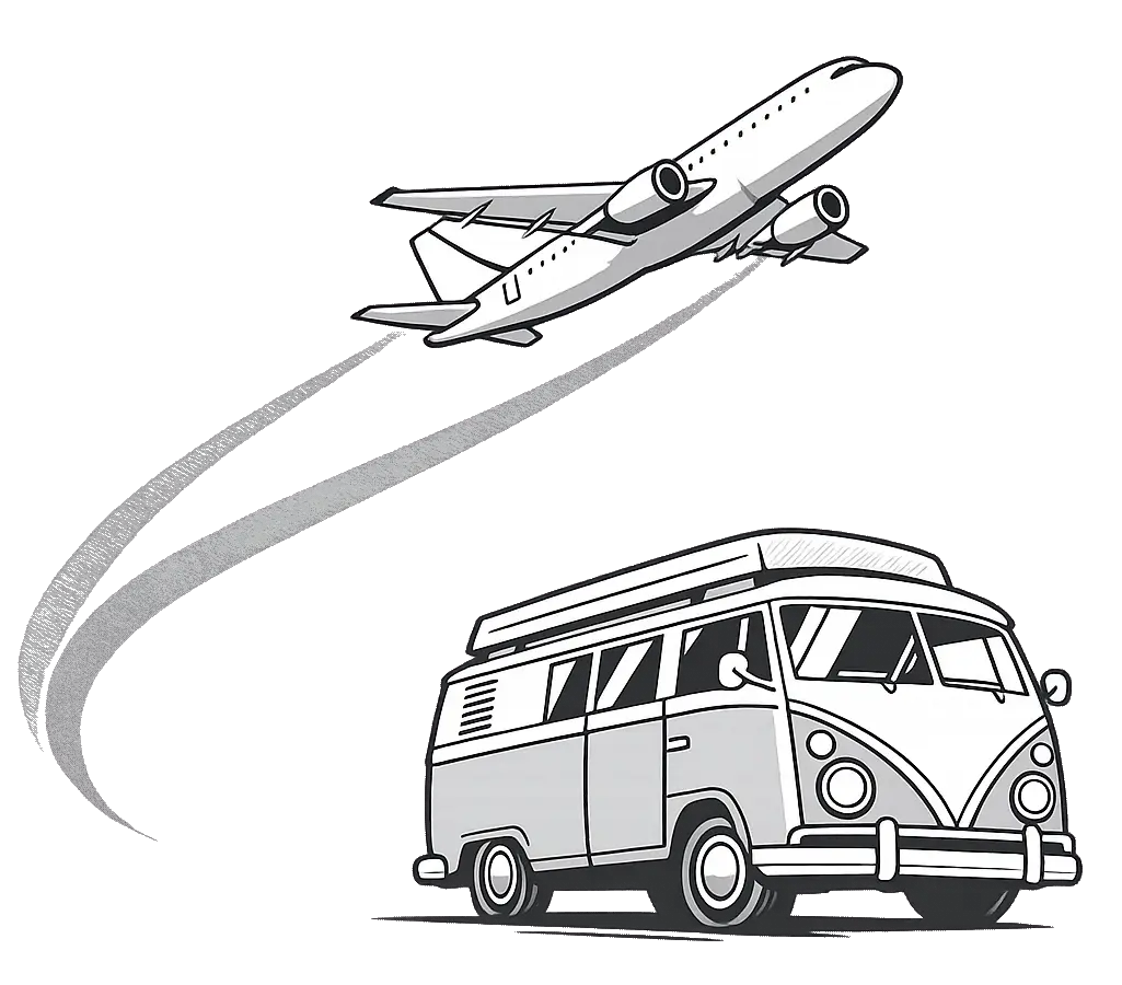 Spring break transporation illustration