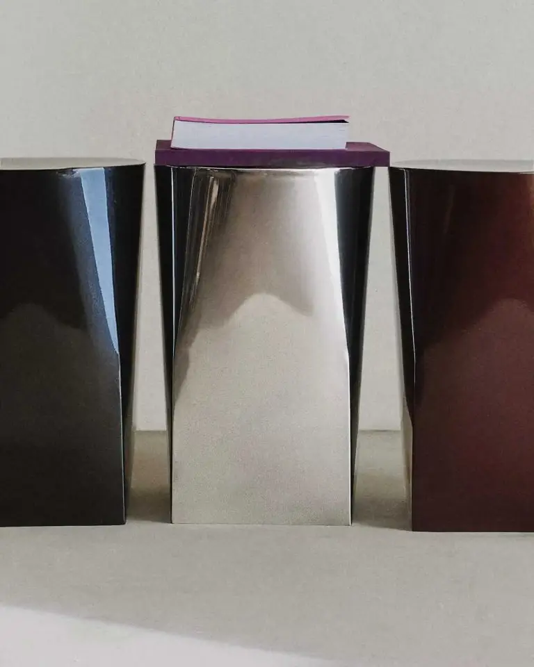 Stainless steel side table