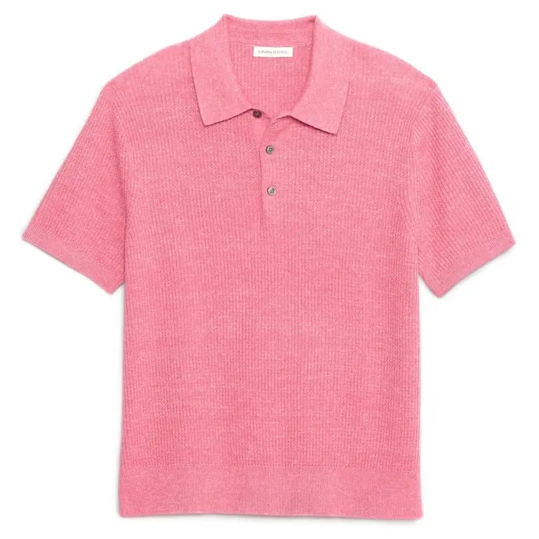 Linen cotton polo