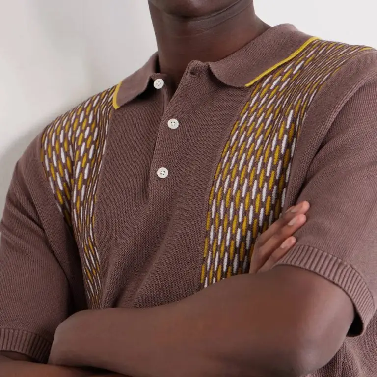 Beams Plus Jacquard knit polo