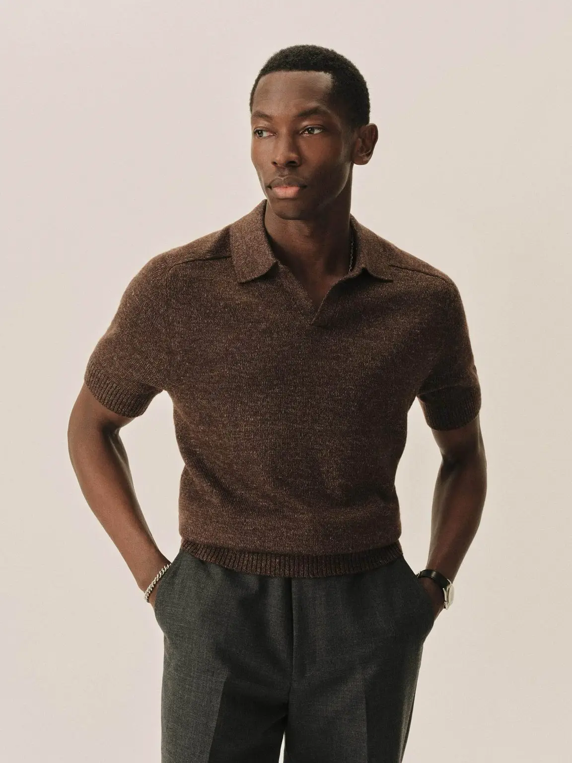 Buck mason biella linen wool polo