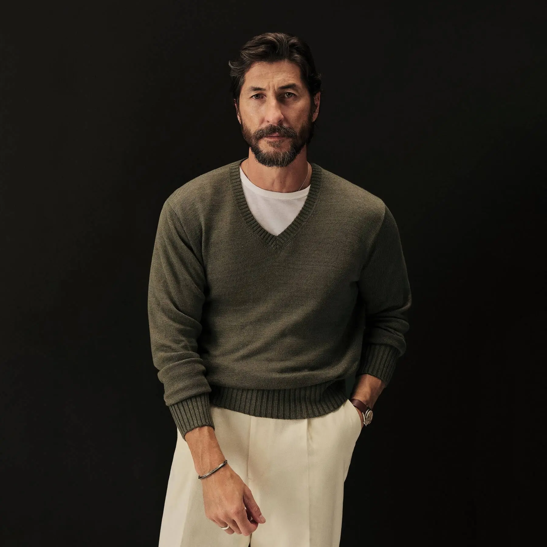 Buck mason biella linen wool sweater