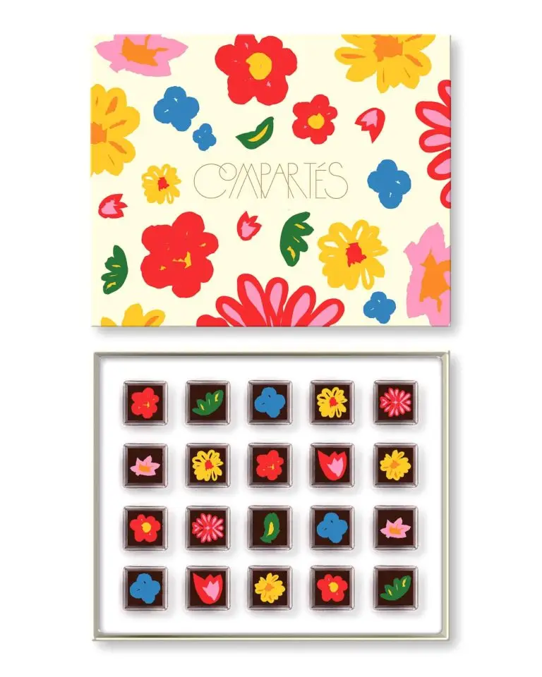 Floral truffle gift box