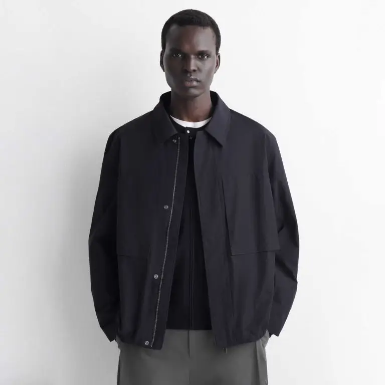 Packable-Hood Windbreaker Jacket