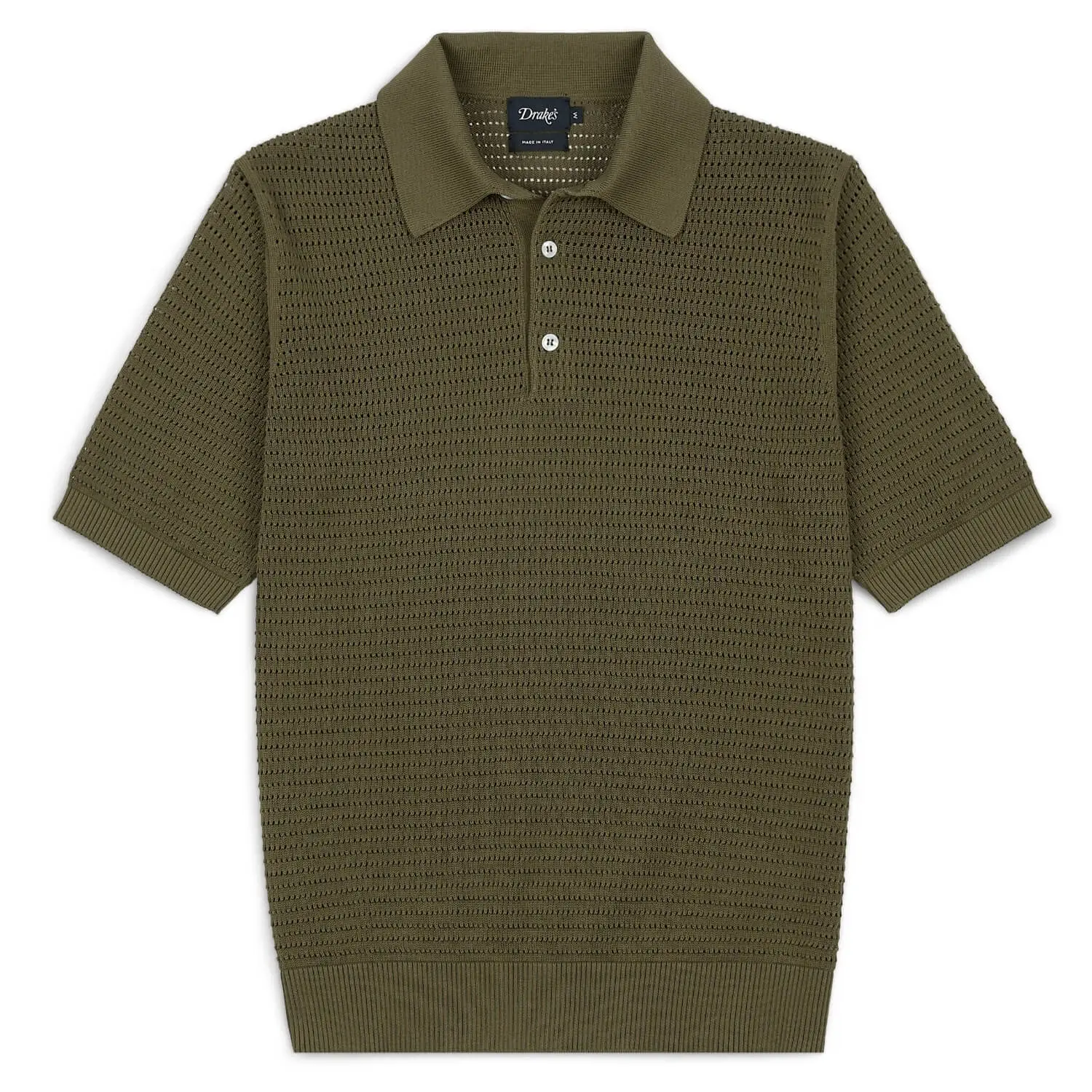 Drake's Waffle knit polo