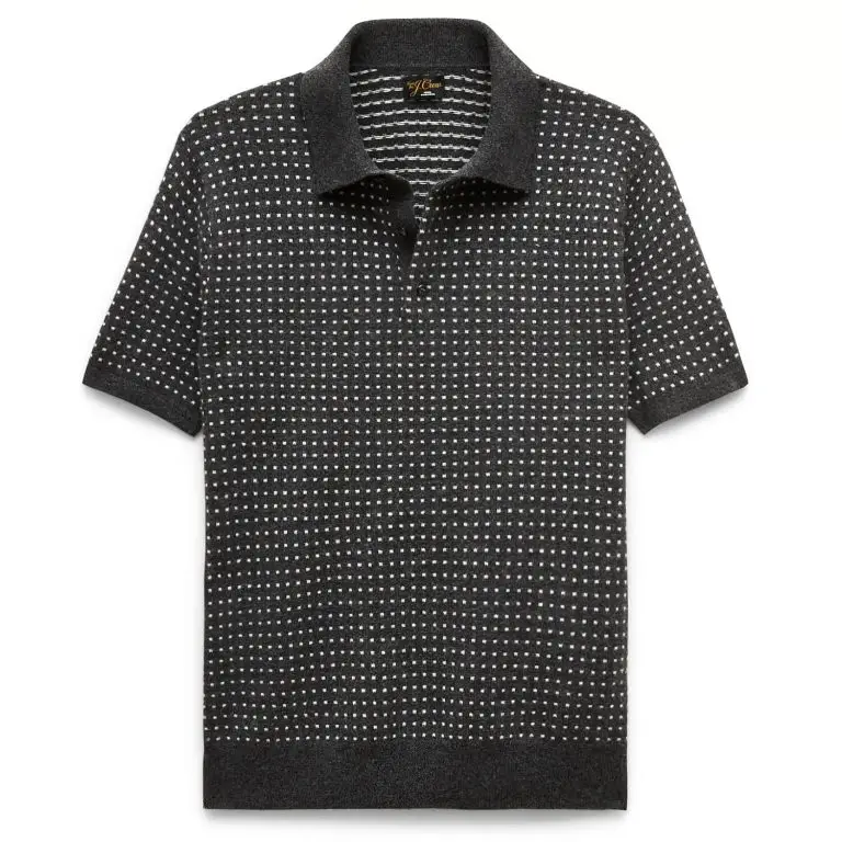 Cashmere knit polo