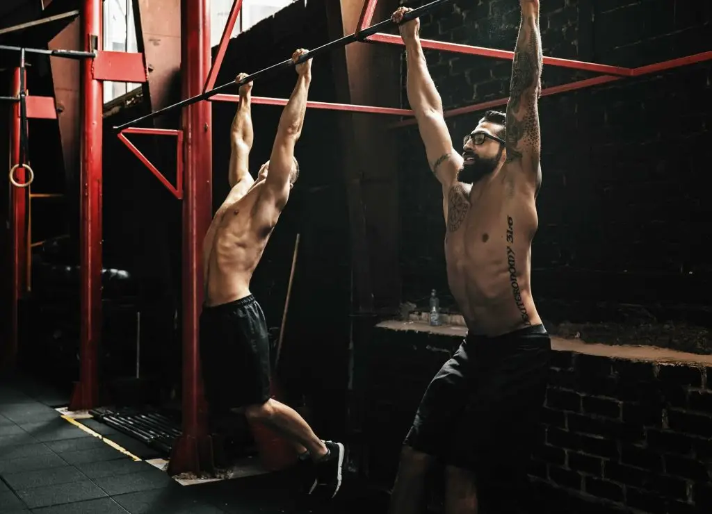Men pull-up exercise