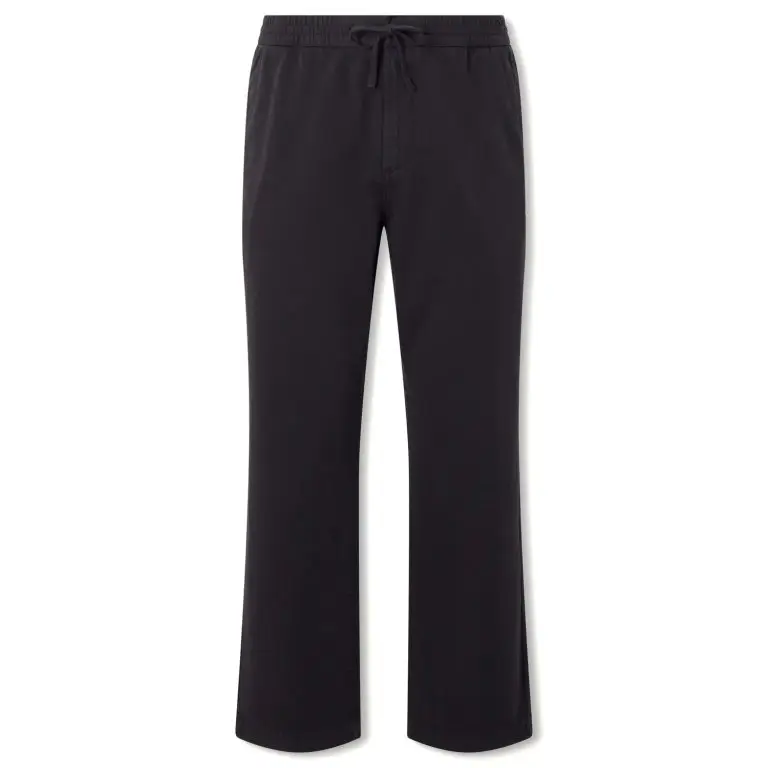 Mr P. - Edward Straight-Leg Organic Cotton-Twill Drawstring Trousers - Men - Black - 40