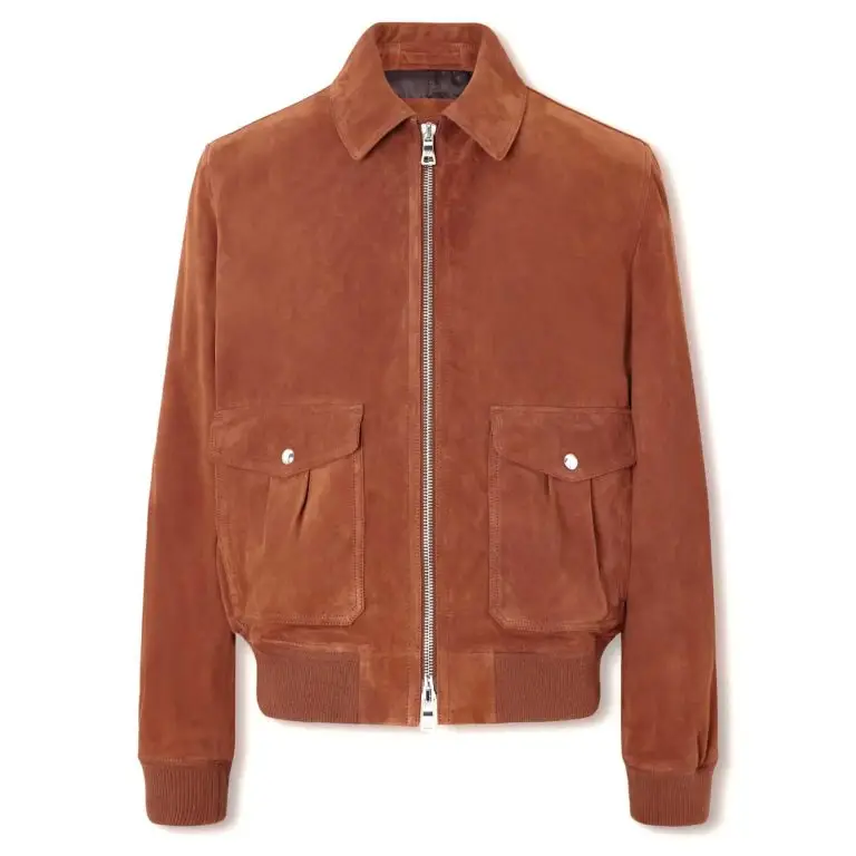 Mr P. - Suede Blouson Jacket - Men - Brown - XXL